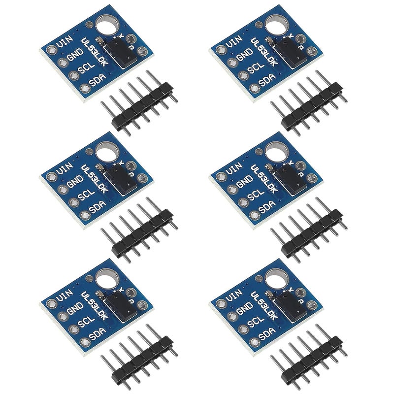 Coliao 6pcs GY-530 VL53L0X Ranging Sensor Module VL53L0X Time-of-Flight (ToF) Ranging Sensor Breakout 2.8-5V I2C IIC Interface Communication - Image 1